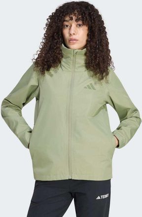 adidas Terrex multi essentials 2 layer climaproof - Giacca impermeabile verde