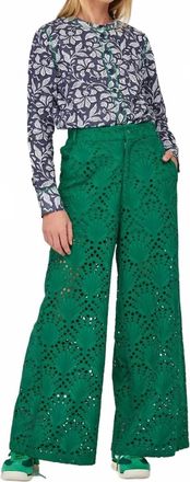 Boom Shankar Luca Wide Leg Pants In Midori