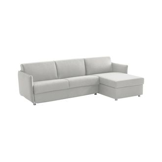 Dmora Sof&aacute; Cama Con Chaise Longue Scordia, Desenfundable, Almacenaje Hecho En Italia, Hidr&oacute;fugo, Multiposici&oacute;n Transformable En Cama, 260x160 Cm
