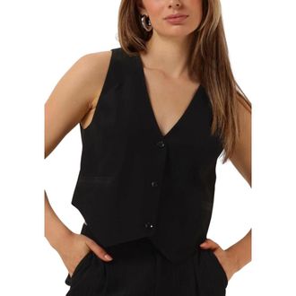 ALIX The Label Alix The Label, Jassen, Dames, Zwart, L, Gestreepte geweven vest