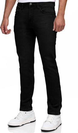 Indicode Regular-fit-Jeans INDICODE INPittsburg, Herren, Gr. 28, L&auml;nge 34, schwarz (ultra schwarz), Denim/Jeans, Obermaterial: 98% Baumwolle, 2% Elasthan, Abri