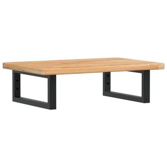 Berkfield Home Basin Shelf Wall Mounted Steel & Solid Wood Oak in Brown