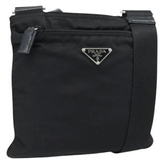Prada Pre-owned Vintage Nylon Shoulder Bag - Dames - Pre-owned - Zwart - Maat: ONE Size Nylon