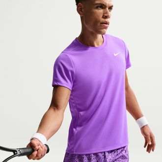 Nike Mens Court Victory Dri-FIT Tennis Top in Purple | FZ6921-522