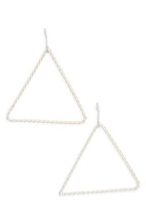 Karine Sultan Open Triangle Drop Earrings in Silver at Nordstrom Rack