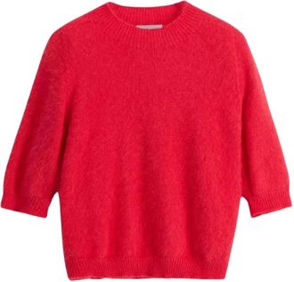 Roberto Collina Girocollo MC - - Knitwear - Donna - Rosso - S