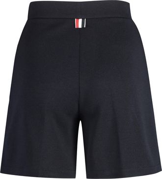 Thom Browne Womens High Waisted Shorts - Dark Blue Wool - Size EU 38 (Womens)