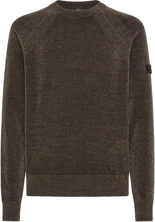 Peuterey Soft Chenille Knit Pullover With Ribbed Details