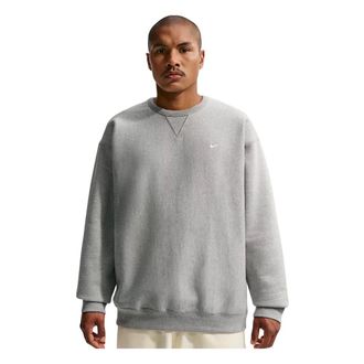 Nike Solo Swoosh Fleece Crew - Heren - Sport - Grijs - Maat: XL Fleece