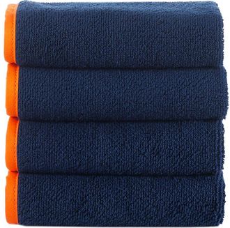 Brooks Brothers Contrast Frame 4Pc Wash Towels