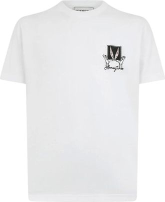 Iceberg T-shirt van jersey met Looney Tunes artwork - Heren - Tops - Wit - Maat: 3XL Jersey