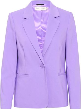 Inwear Zella IW Klassieke Korte Blazer - Dames - Blazers - Paars - 2XL - Katoen - Jassen