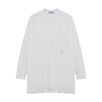 Prada Camicia in tela cotone ricamata - female - Prada - Shirts - White - S - Blouses & Shirts