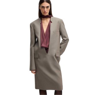 HUGO BOSS Dames/Dames Davee Plunge Formele Blazerjurk (Grijs)