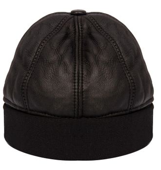 Infinity Leather Heren zwarte 100% schapenvacht muts