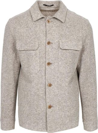 AT.P. CO Orlando Overshirt - Heren - Zomerjassen - Beige - L - Wol - Jassen