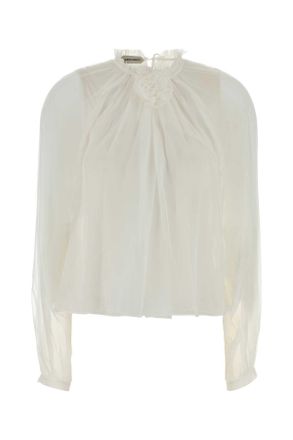 Alberta Ferretti Alberta Ferretti White Silk Blouse