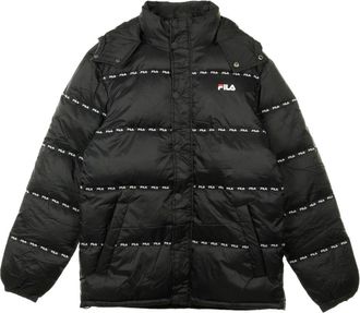 Fila Zwarte Donsjas voor Mannen - Heren - Winterjassen - Zwart - XL - Jassen
