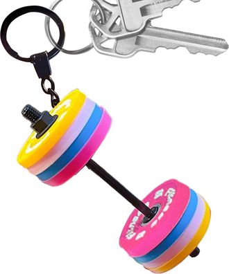 Generic Gym Dumbbell Keychain, Detachable Dumbbell Keychain, Funny Fitness Pendant, Decorative Barbell Charm for Fitness Enthusiast Women Men