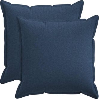 vidaXL Cuscino Con Cuscino Houten 2 Pz Blu Lino Vidaxl