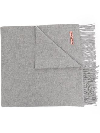Acne Studios Sciarpa con applicazione - Grigio