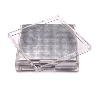 Posh Trading Company Placebox Clear Silver Leaf - Chic Matte Silver | Size: 6 Pack