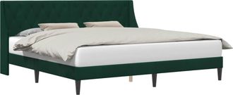 vidaXL Estructura De Cama Verde Oscuro 180 X 200 Cm Terciopelo Vidaxl