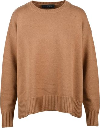 ICONA Oversized Crew Neck Knit in Luxurious Angora Blend