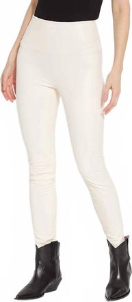 Lyss&eacute; Theodora Textured Leather Legging In Chalk