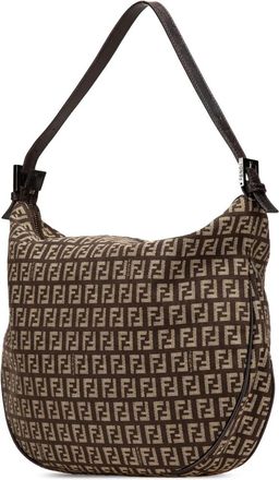 Fendi Hobo Bags - 2000-2010 Zucchino Canvas Shoulder Bag - Gr. unisize - in Braun - für Damen