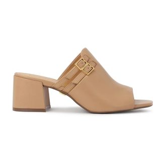 Kazar Sage Heeled Mules - Dames - Muiltjes - Beige - 38 EU - Leer - Schoenen