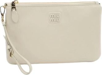 Miu Miu Pre-owned Clutches, female, White, Size: ONE SIZE Pre-owned Clutch Bag