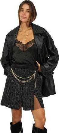 Belle & Bloom Set Me Free Tweed Skirt in Black at Nordstrom, Size X-Small