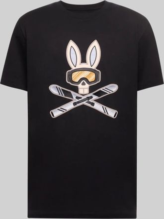 Psycho Bunny Mens Big And Tall Indigo Bunny Graphic Tee 001 BLACK / 1XLT