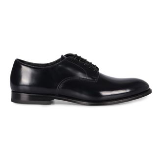 Doucal's Schoenen, Heren, Blauw, 41 EU, Leer, Spazzolato Derby Schoenen