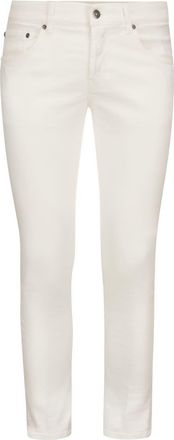 Dondup Mens Mius - Five Pocket Trousers - Ivory Cotton - Size 30 (Waist)
