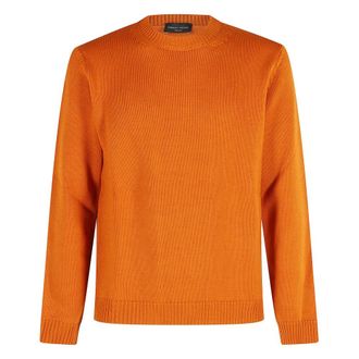 Roberto Collina Round-neck Knitwear, male, Brown, L, Girocollo ML