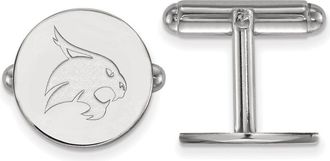 Diamond2Deal Sterling Silver Rhodium-plated Fancy Cuff Links