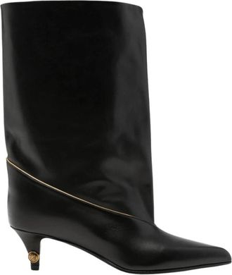Versace Heeled Boots - Dames - Laarzen met Hak - Zwart - 37 EU - Schoenen