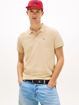 Tommy Jeans Poloshirt TOMMY JEANS TJM SLIM PLACKET POLO EXT, Herren, Gr. XXL, gentle gold, Piqu&eacute;, Obermaterial: 100% Baumwolle, slim fit, Shirts Poloshirt