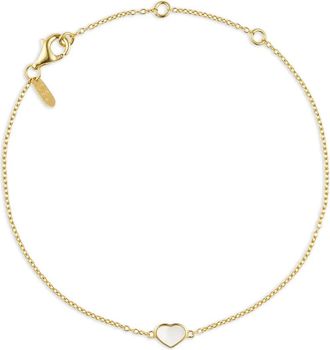 DESIGN LETTERS heart-charm bracelet - women - Brass - One Size - Gold
