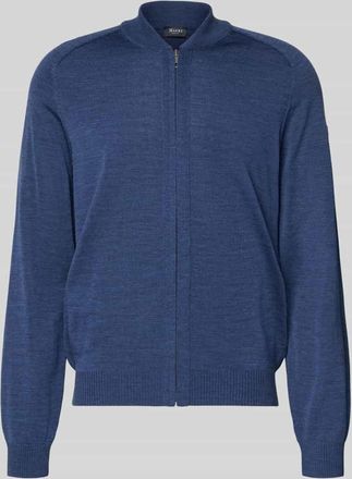 Maerz MAERZ Muenchen Strickjacke aus Schurwolle mit Rei&szlig;verschluss in Dunkelblau, Gr&ouml;&szlig;e 48