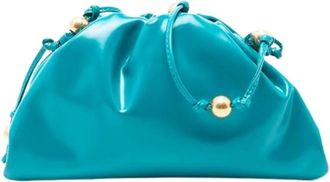 Bottega Veneta Pre-owned Clutches, female, Blue, Size: ONE SIZE Pre-owned The Pouch