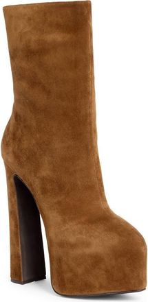 Jeffrey Campbell Woah Platform Boot in Dark Tan Suede at Nordstrom, Size 6.5