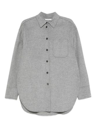 Sportmax wool shirt jacket - women - Wool - 40 - Grey