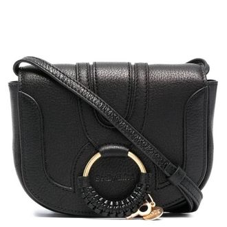 トートバッグ CHLOE Black Leather Sea Treasures Crossbody Bag Chloe Sea Treasures Crossbody Bag in Black | FWRD