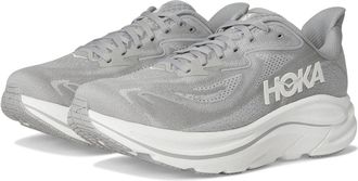 Hoka One One Mens Hoka One One Clifton 10 1162032-STLLR Gray Low Top Running Shoes TF9365