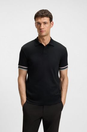 Boss Green by Hugo Boss Poloshirt BOSS GREEN Polo Zone, Herren, Gr. XXL, schwarz (schwarz001), Jersey, Obermaterial: 100% Baumwolle, unifarben, slim fit h&uuml;ftlang, B&uuml;ndchen, S
