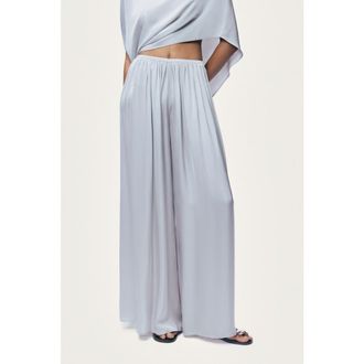 Nocturne Elasticated Wide-Leg Pants in Grey at Nordstrom, Size Medium