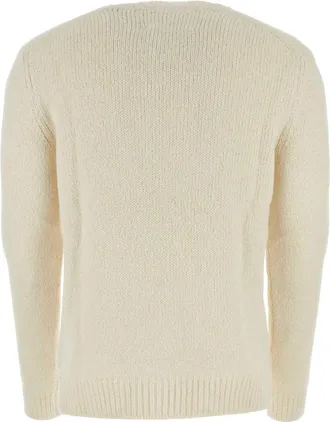 Jil Sander Mens Jumper Beige Alpaca Virgin Wool